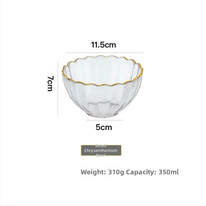 Sklenená súprava tanierov a misiek s tvarom kvetinových lupienkov, pruhovaný vzor, obsahuje ovocný a dezertný tanier, tepelne odolné sklo