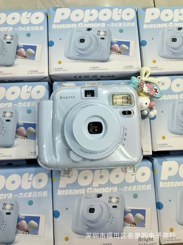 POPOTO MINI Polaroid štýlová mini tlačiareň na fotky — uvedenie na trh 2024, telo z PC, 3-hodinová výdrž batérie, balenie zahŕňa krabicu, návod, 2 batérie a šnúra na nosenie