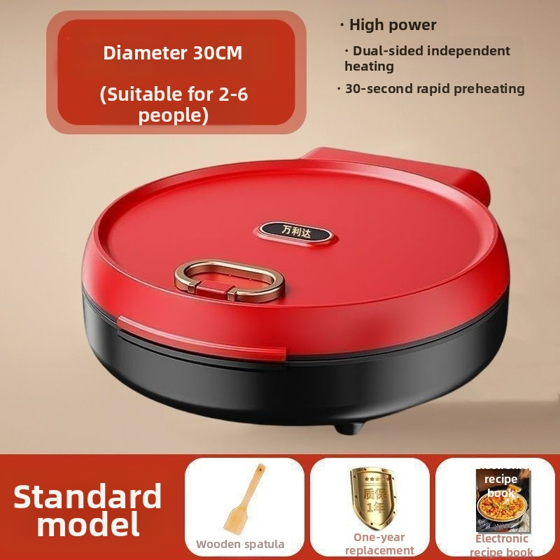 Elektrická panvica na palacinky s nepriľnavým povrchom, dvojité vykurovanie, 28-32 cm priemer, 1200-1500W