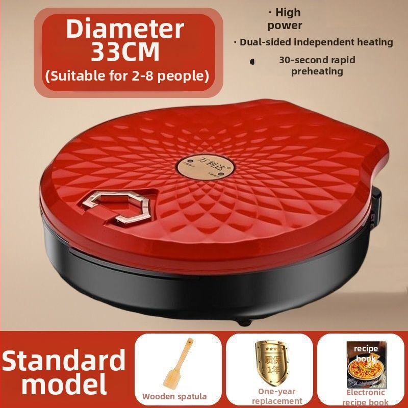 Elektrická panvica na palacinky s nepriľnavým povrchom, dvojité vykurovanie, 28-32 cm priemer, 1200-1500W