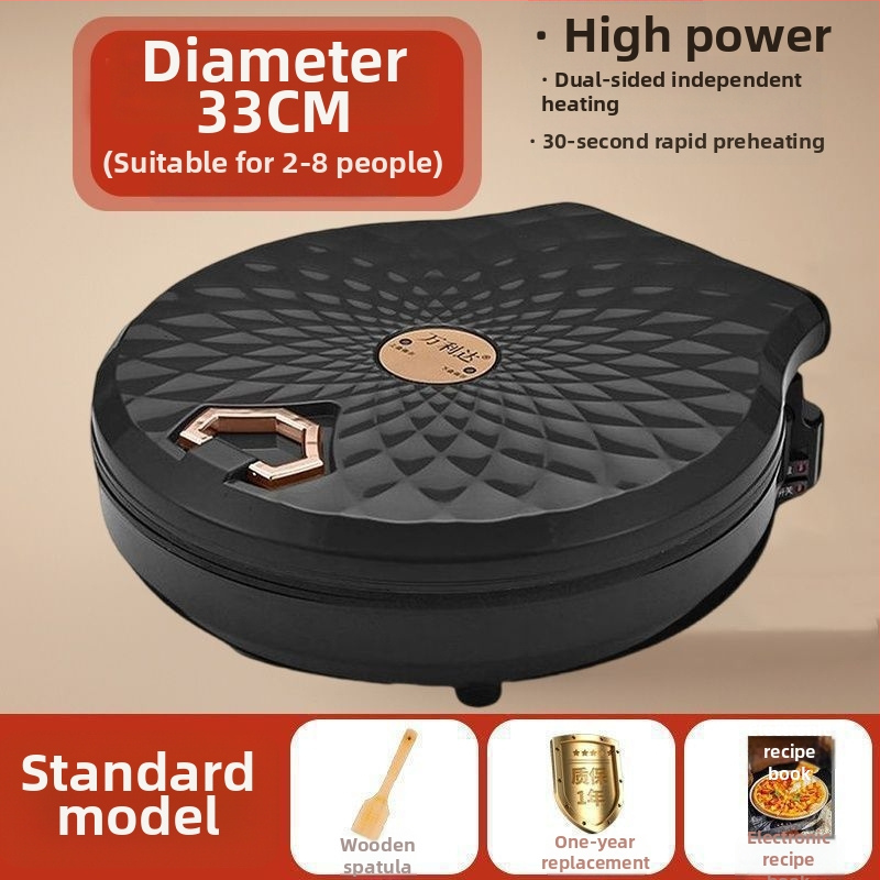 Elektrická panvica na palacinky s nepriľnavým povrchom, dvojité vykurovanie, 28-32 cm priemer, 1200-1500W