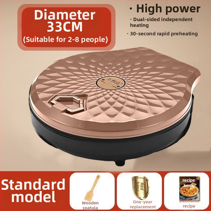 Elektrická panvica na palacinky s nepriľnavým povrchom, dvojité vykurovanie, 28-32 cm priemer, 1200-1500W