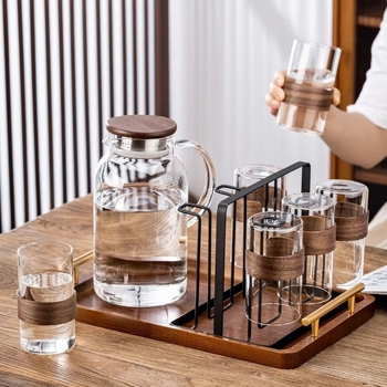 Set čajnoga lonca i šalice kineskog stila – borosilikatno staklo visokog čvrstoće, marka Unique (Stil: kineskog stila; Materijal: borosilikatno staklo; Marka: Unique)