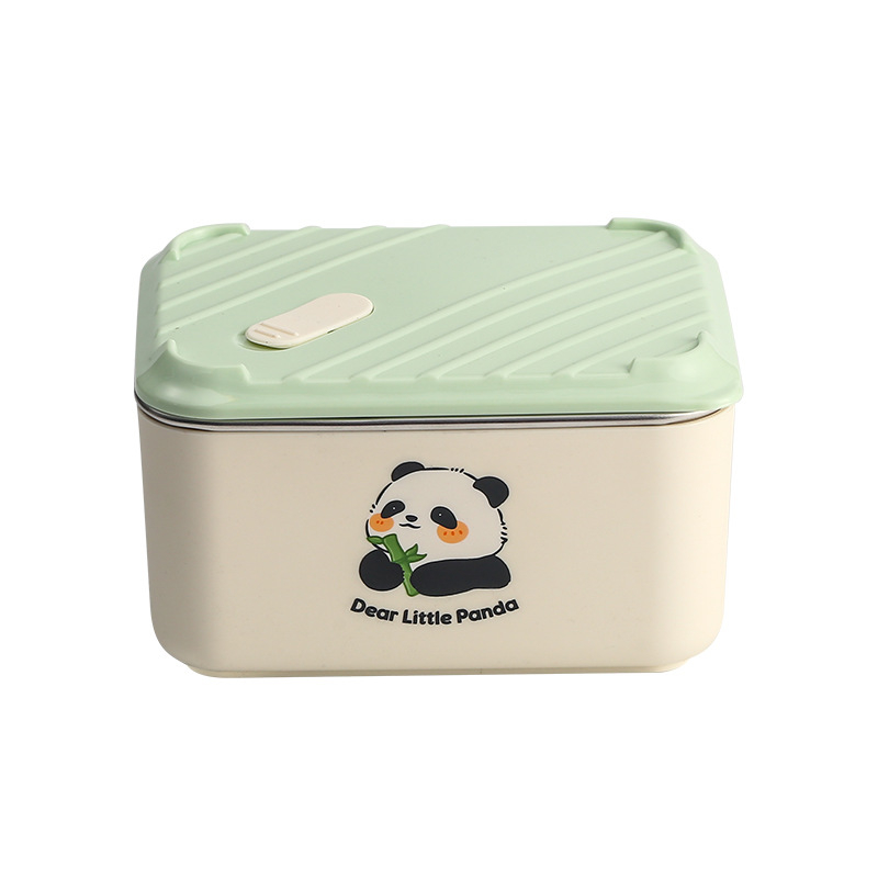 Cutie pentru prânz din oțel inoxidabil 304 cu capac, compatibil cu microunde, dublu strat sigilat, capacitate 501–800 ml