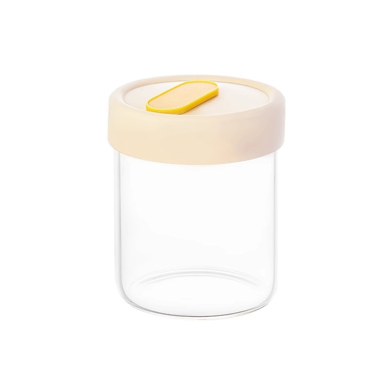 Cutie prânz din sticlă borosilikat – compatibilă cu microunde, etanșă, formă rotundă