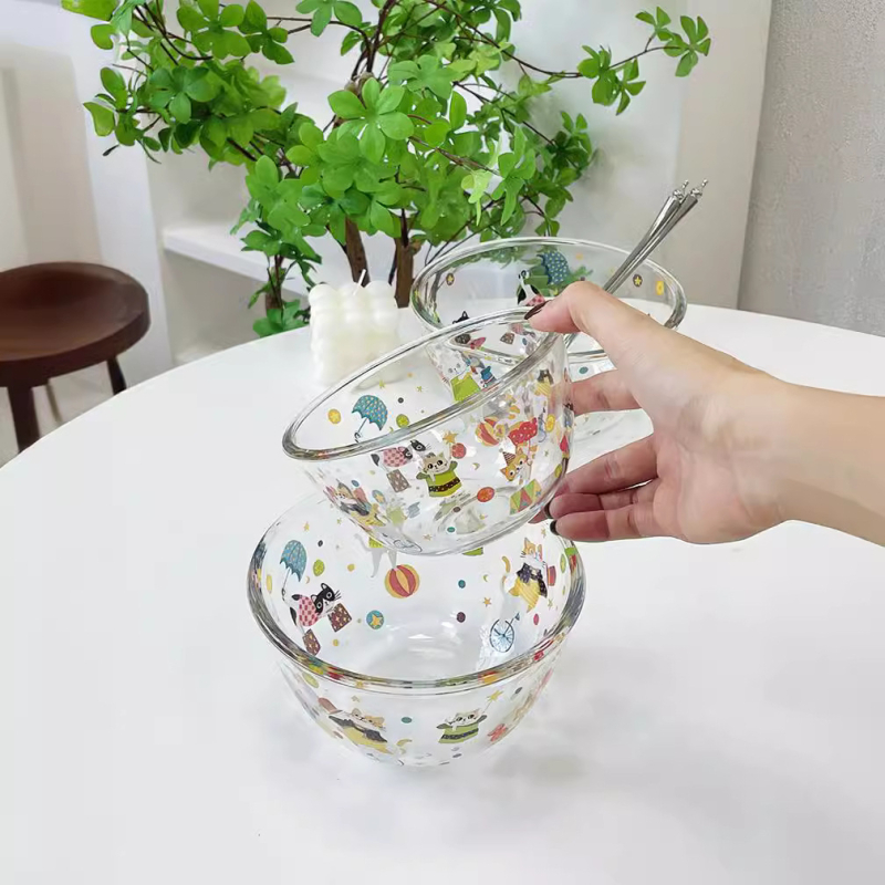 Porcelanska zdjela za doručak s ručkicom, mikrovalna sigurna, površina s glazurom, sladak dizajn