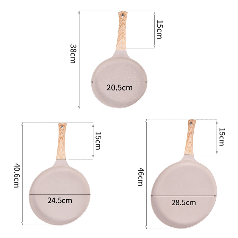Tiganj za prženje s non-stick premazom, aluminij, model: tiganj za jaja, mogućnost personalizacije loga, pogodan za uobičajene štednjake