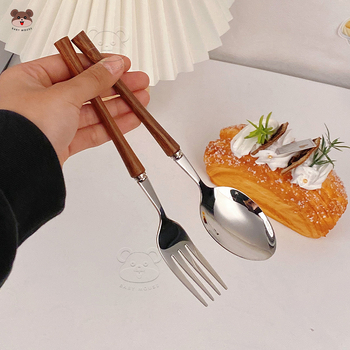 Set noževa, vilice, žlice i štapića od 304 SS, retro stil, lagani luksuz retro dizajn