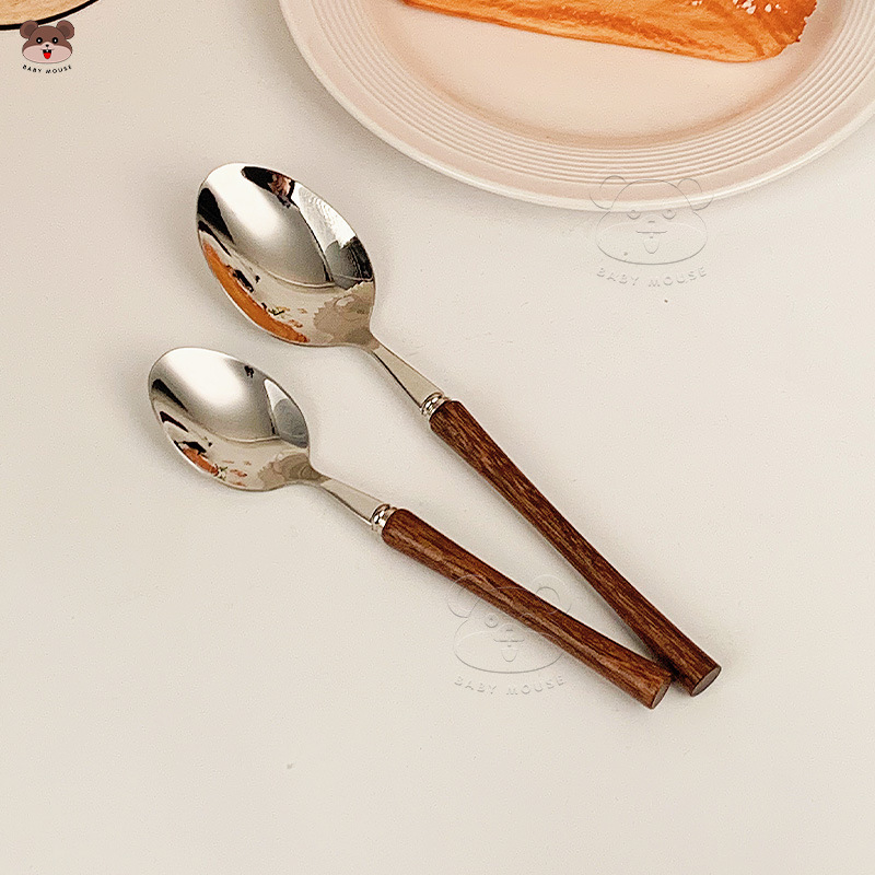 Set noževa, vilice, žlice i štapića od 304 SS, retro stil, lagani luksuz retro dizajn