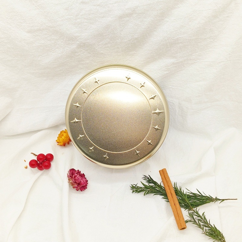 Кръгла кутия за съхранение от ламарина, модел 13570, подаръчна кутия, дебелина на стената 0,23 мм, за бисквитки