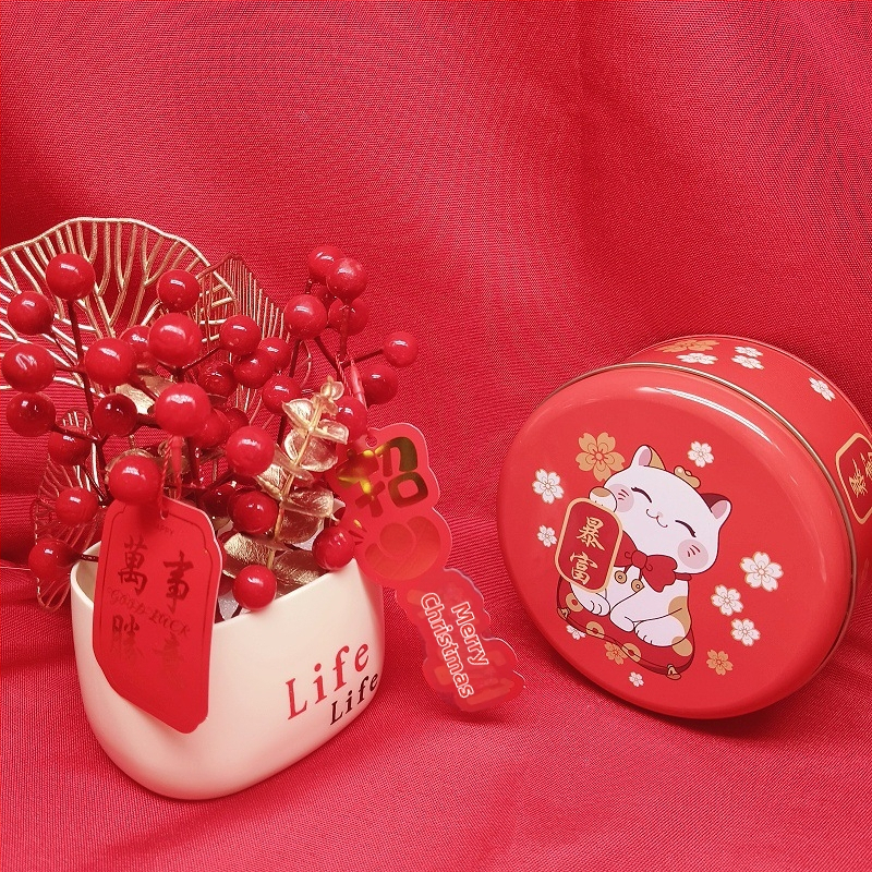 Okrúhla plechová dóza, model 13570, darčeková krabička, hrúbka steny 0,23 mm, sušienky