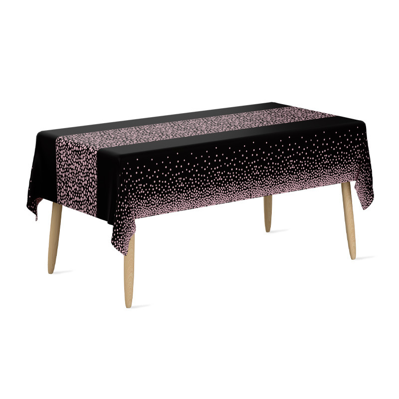 Jednokratni plastični stolnjak pravokutnog oblika s uzorkom pentagramskih točaka, prilagodljiv