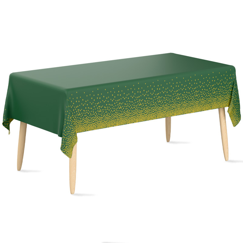 Jednokratni plastični stolnjak pravokutnog oblika s uzorkom pentagramskih točaka, prilagodljiv