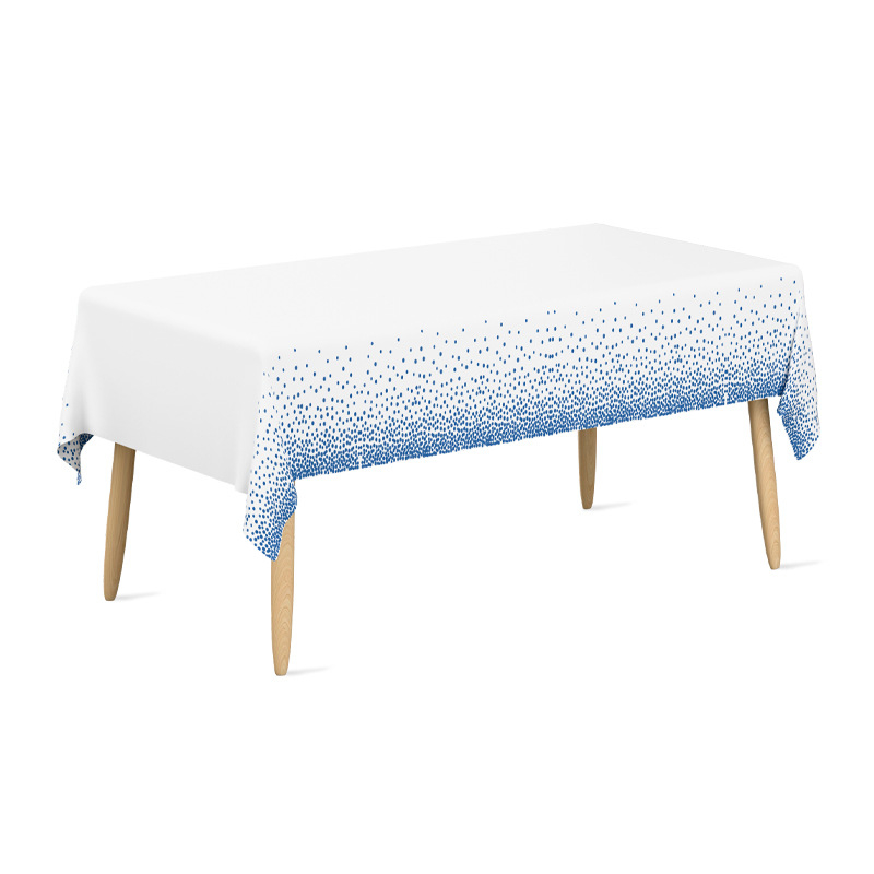 Jednokratni plastični stolnjak pravokutnog oblika s uzorkom pentagramskih točaka, prilagodljiv