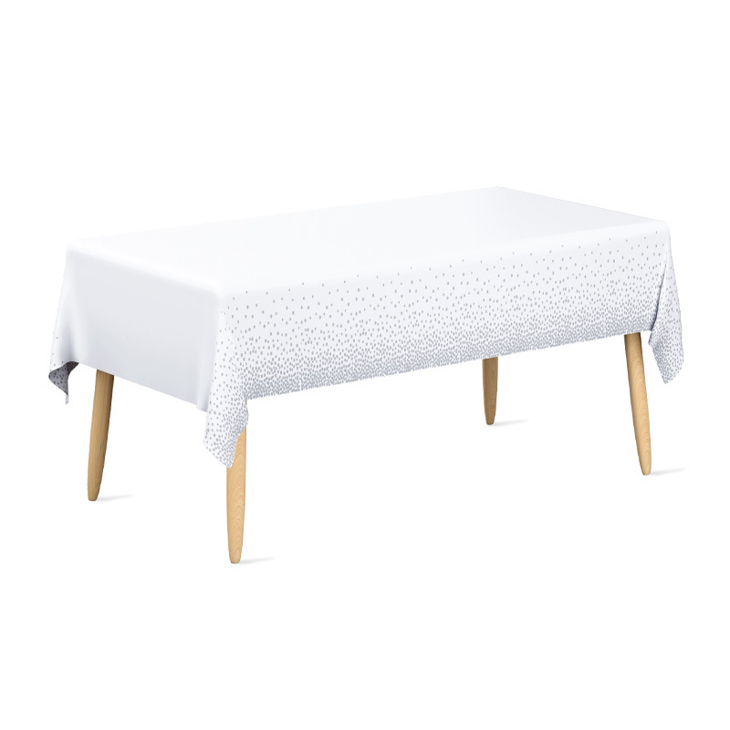 Jednokratni plastični stolnjak pravokutnog oblika s uzorkom pentagramskih točaka, prilagodljiv