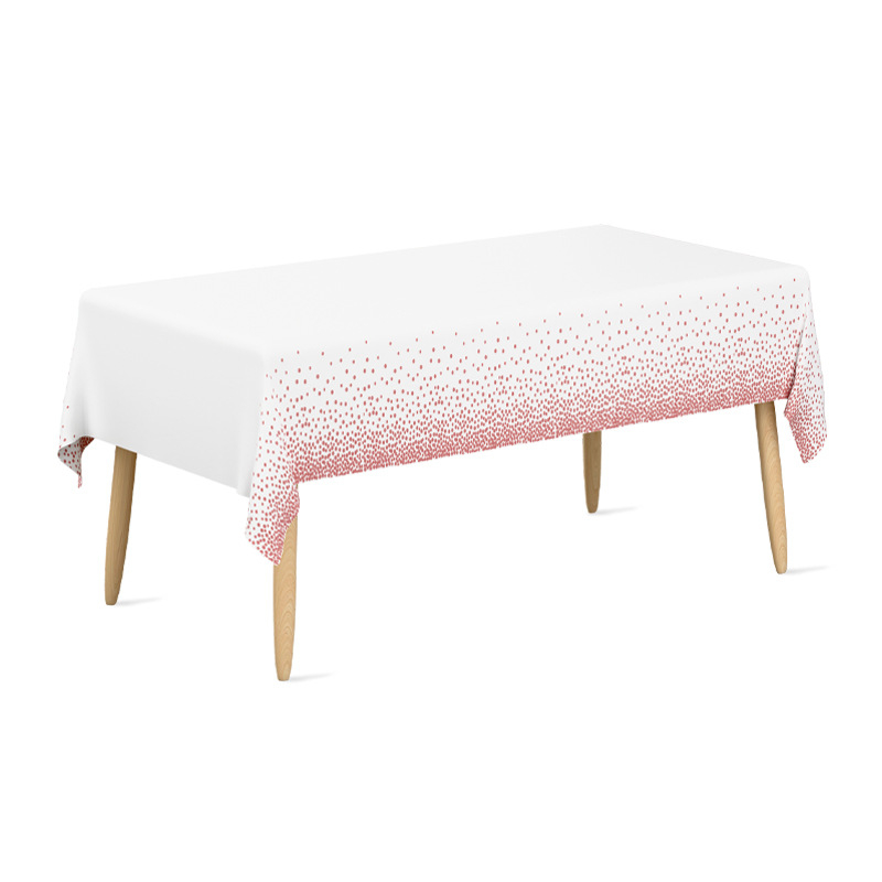 Jednokratni plastični stolnjak pravokutnog oblika s uzorkom pentagramskih točaka, prilagodljiv