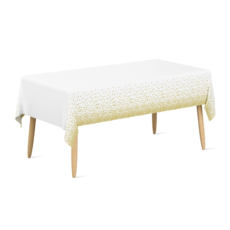 Jednokratni plastični stolnjak pravokutnog oblika s uzorkom pentagramskih točaka, prilagodljiv