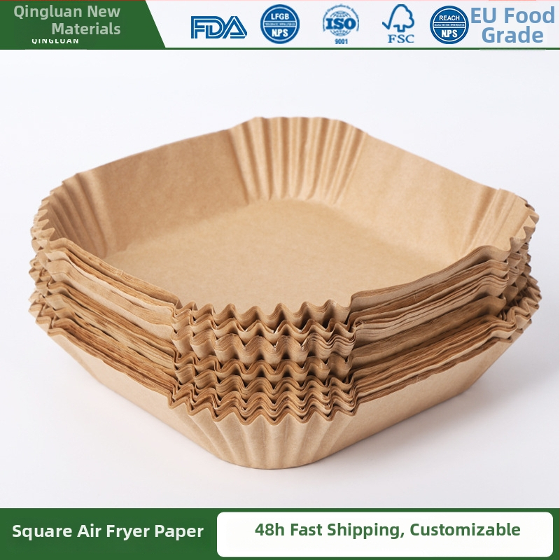 Štvorecový papier do fritézy na vzduch, papier na pečenie so silikónovým olejom, 40 g/m², olej nasávajúci