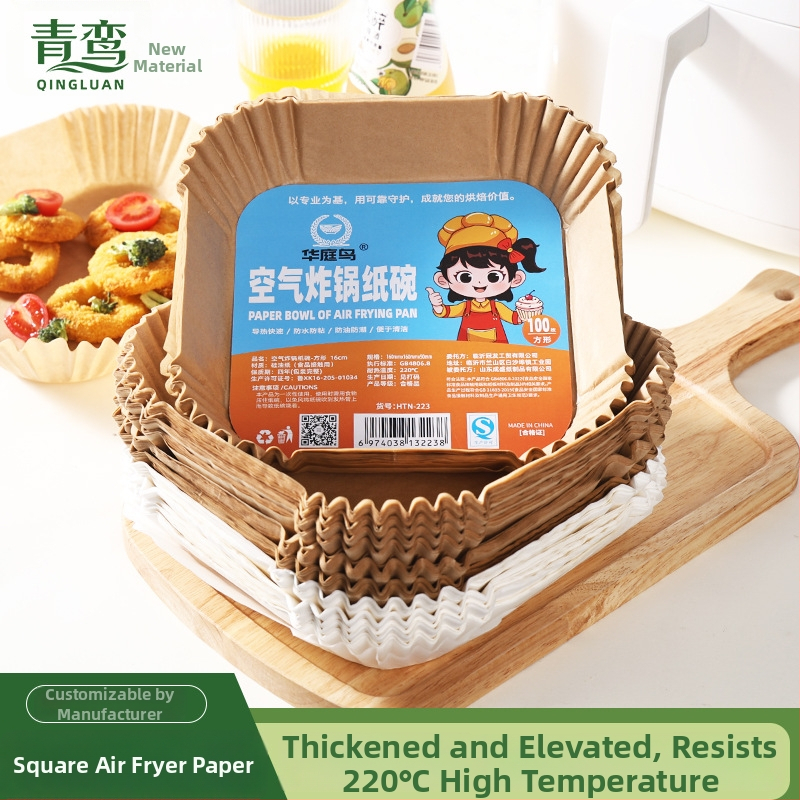 Štvorecový papier do fritézy na vzduch, papier na pečenie so silikónovým olejom, 40 g/m², olej nasávajúci