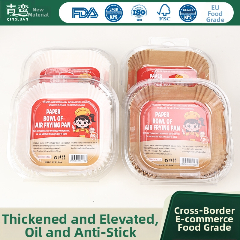 Štvorecový papier do fritézy na vzduch, papier na pečenie so silikónovým olejom, 40 g/m², olej nasávajúci