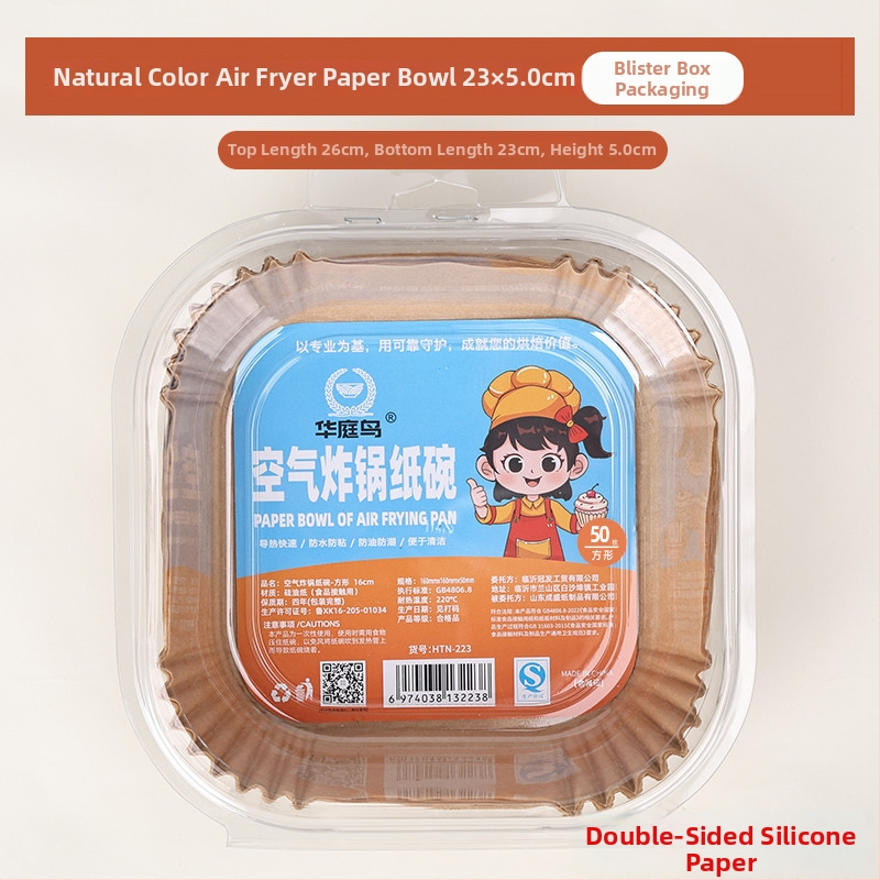 Štvorecový papier do fritézy na vzduch, papier na pečenie so silikónovým olejom, 40 g/m², olej nasávajúci