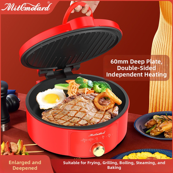 Elektrická panvica na palacinky s dvojitým vykurovaním, 1200W, 220V, pre 4-5 osôb