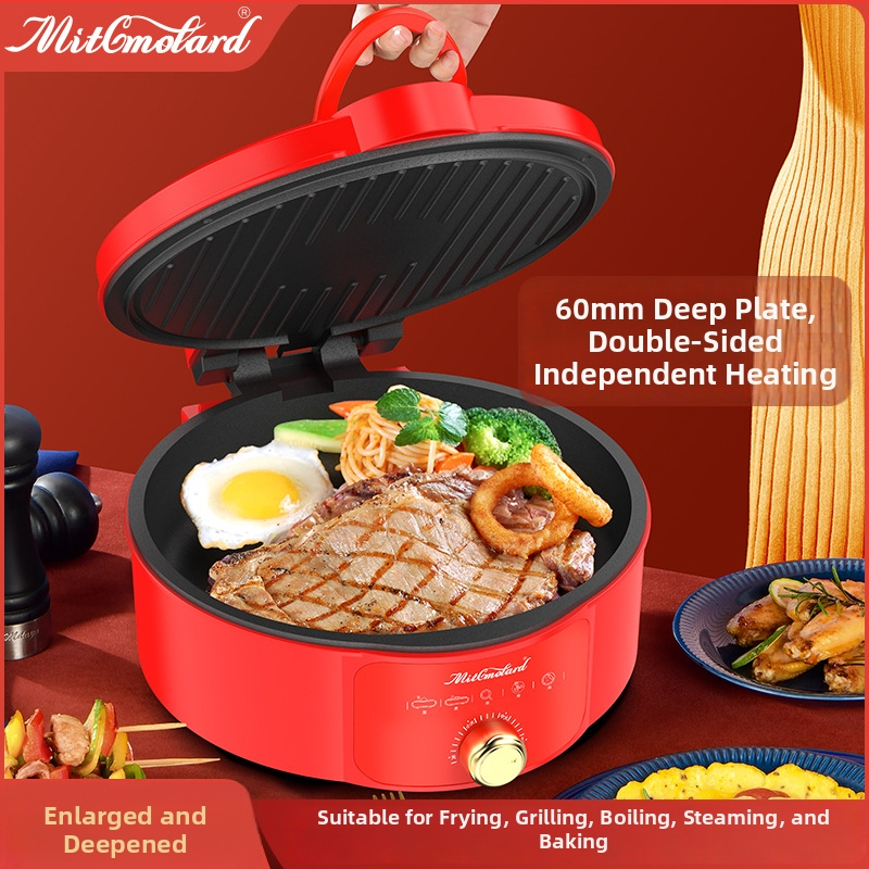 Elektrická panvica na palacinky s dvojitým vykurovaním, 1200W, 220V, pre 4-5 osôb