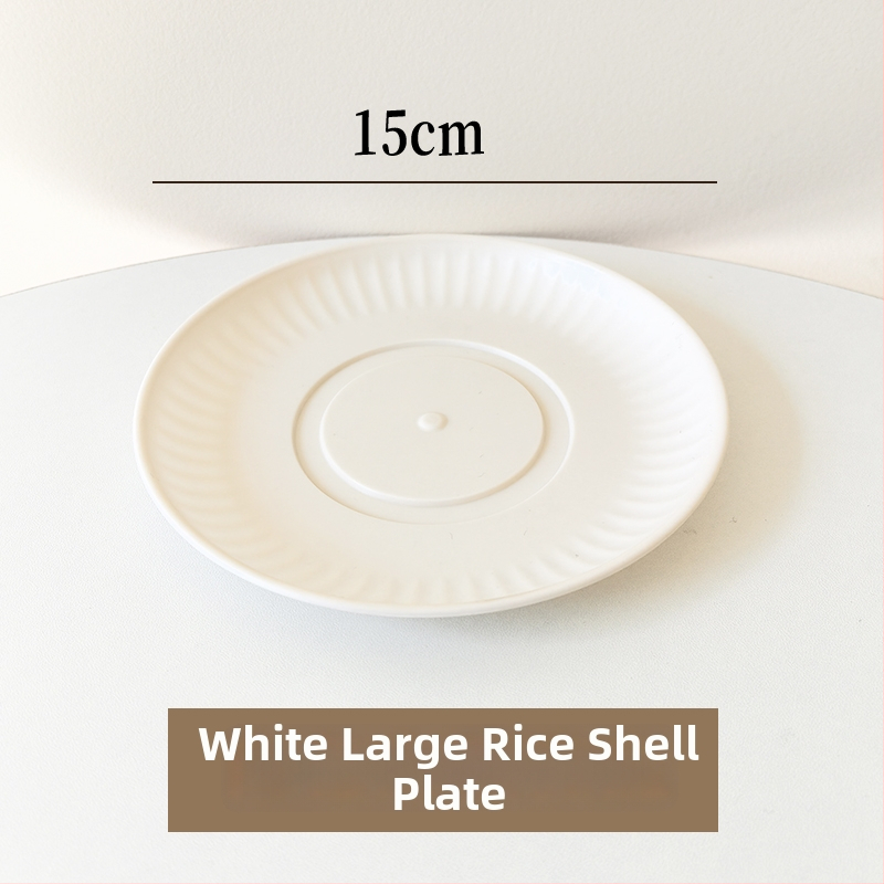 Set de veselă de unică folosință din coajă de orez: boluri, farfurii, căni, linguri; biodegradabil; pentru alimente