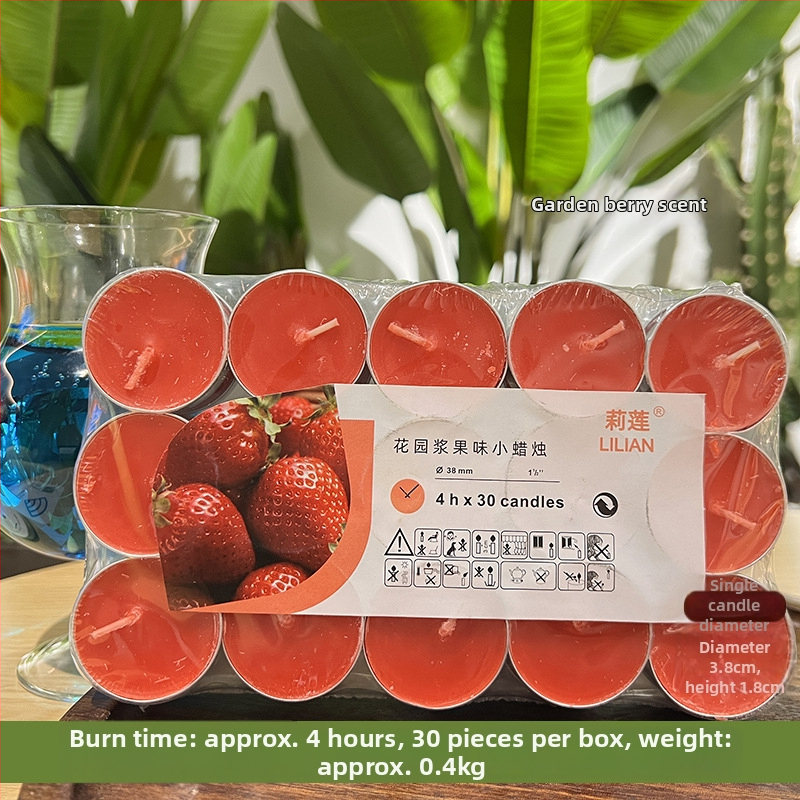 Bezdymová aromatická sviečka, valcovitého tvaru, čiastočne ručná a čiastočne strojová výroba, s tlačeným logom