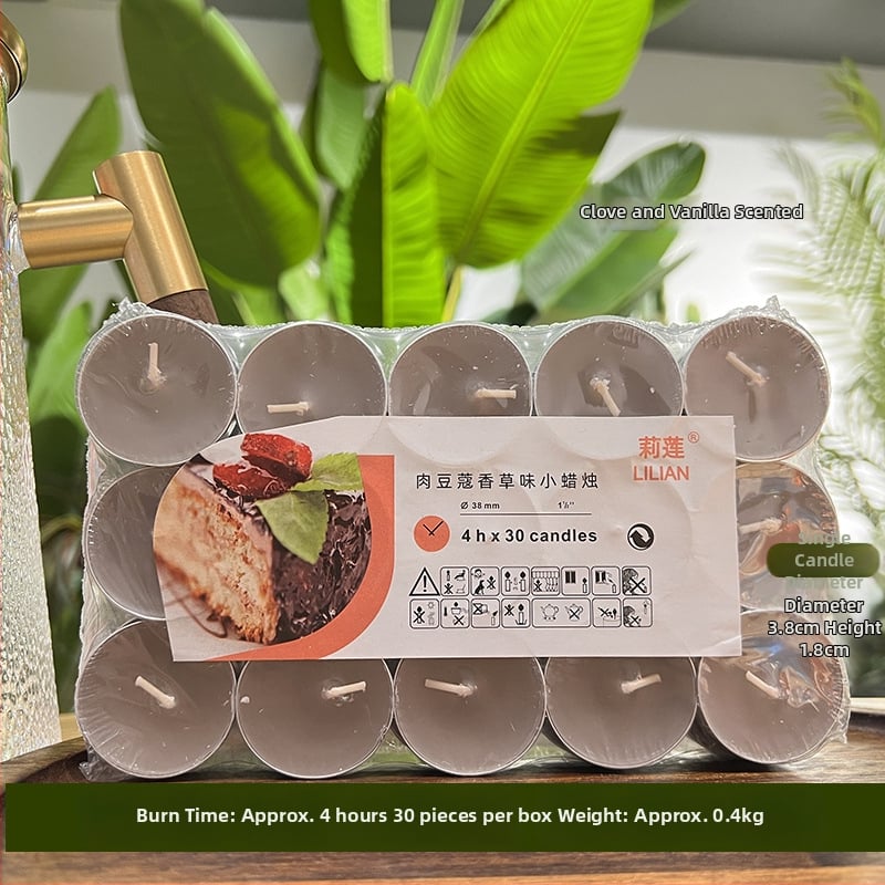 Αρωματικό κερί χωρίς καπνό, κυλινδρικού σχήματος, με ημι-χειροκίνητη και ημι-μηχανική παραγωγή, με εκτυπωμένο λογότυπο