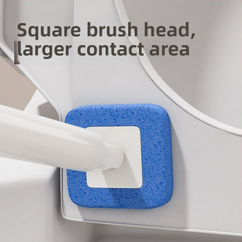 Jednorazová súprava kefy na toaletu so stenovým držiakom pre kúpeľňu, čistenie ťažko dostupných rohov, z plastu