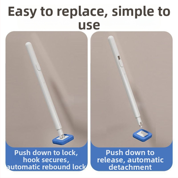 Jednorazová súprava kefy na toaletu so stenovým držiakom pre kúpeľňu, čistenie ťažko dostupných rohov, z plastu