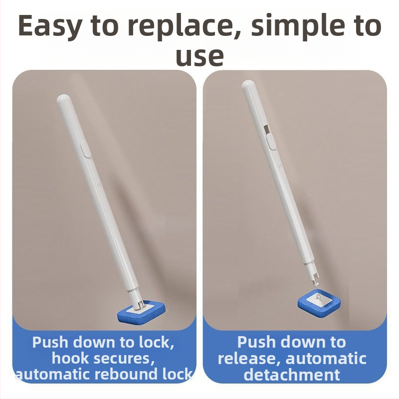 Jednorazová súprava kefy na toaletu so stenovým držiakom pre kúpeľňu, čistenie ťažko dostupných rohov, z plastu