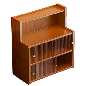 Рафт за чаши и съхранение, бамбук, модел JA59A, Нордически стил, за кухненски съдове, книги и други предмети