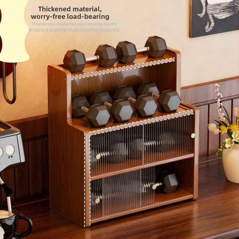 Рафт за чаши и съхранение, бамбук, модел JA59A, Нордически стил, за кухненски съдове, книги и други предмети