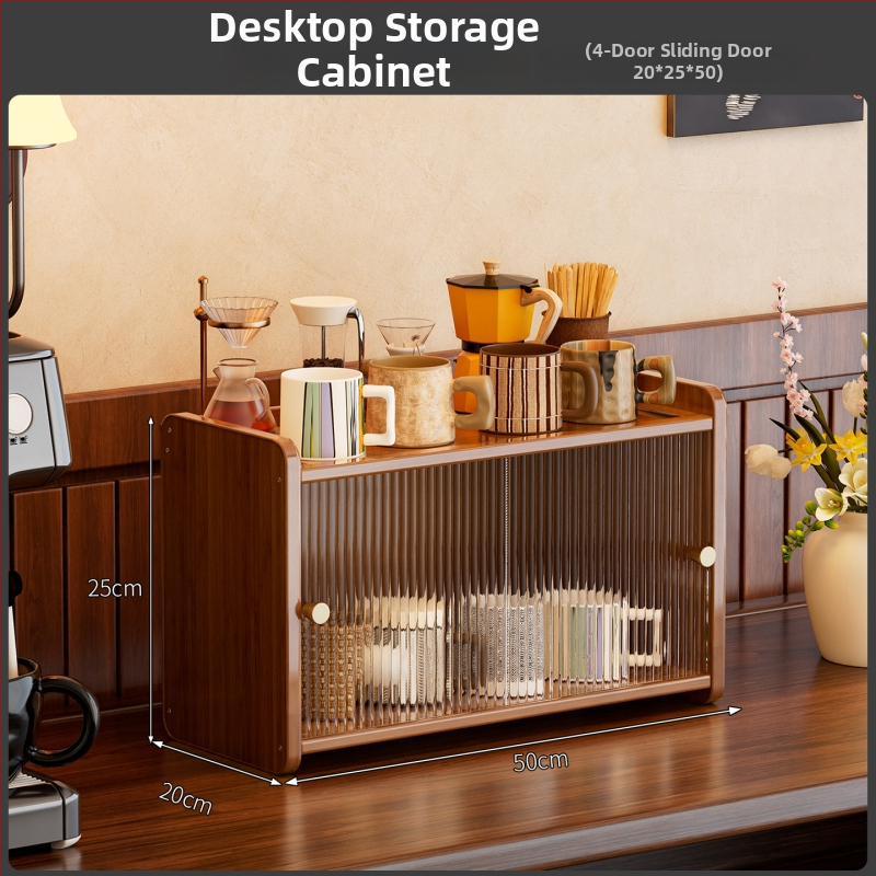 Рафт за чаши и съхранение, бамбук, модел JA59A, Нордически стил, за кухненски съдове, книги и други предмети