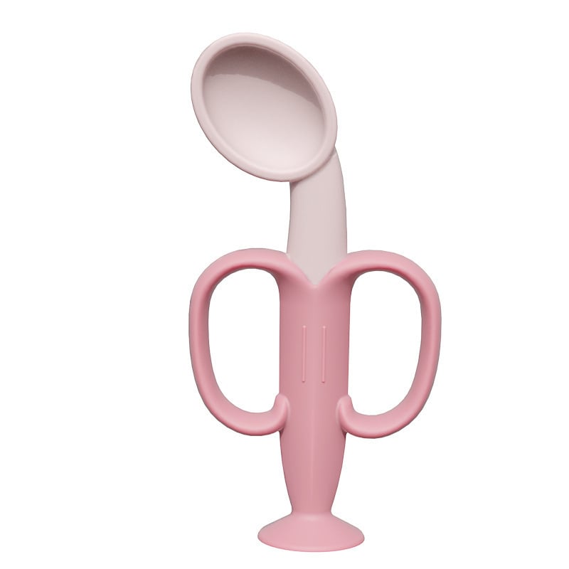 Dječji silikonski pribor: vilica i žlica za samostalno hranjenje, skup za učenje jedenja, minimalistički stil (1 set)