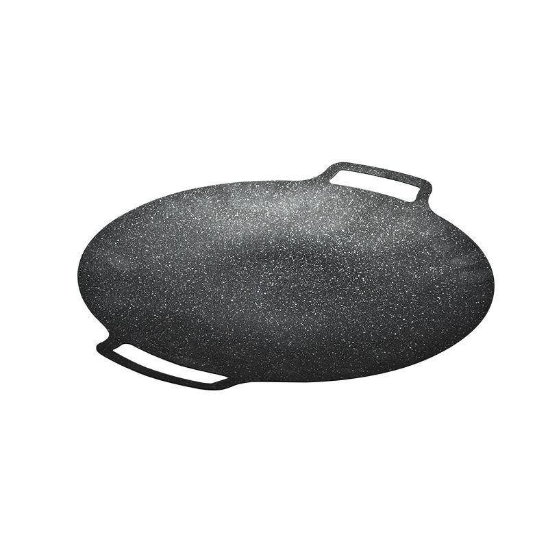 Koreanski teppanyaki grill tiganj – okrugli metalni, prijenosni (1–3 kg; višestruka uporaba; lako se čisti)