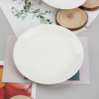 Порцеланов кръгъл съд, микровълнова безопасност, хотелска сервировка, глазирана повърхност, печат на лого по заявка