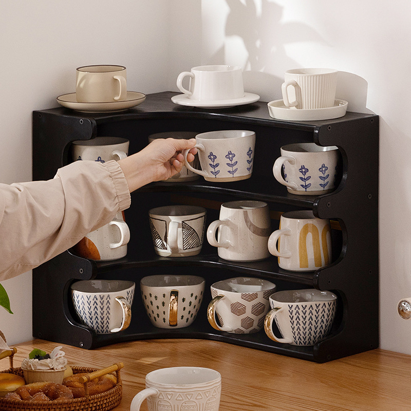 Органайзер за чаши и настолен рафт за съхранение — многослоен държач за чаши, органайзер за чайни прибори, модел 985, Универсален стил, номер на продукт F99S68SJM89J6T