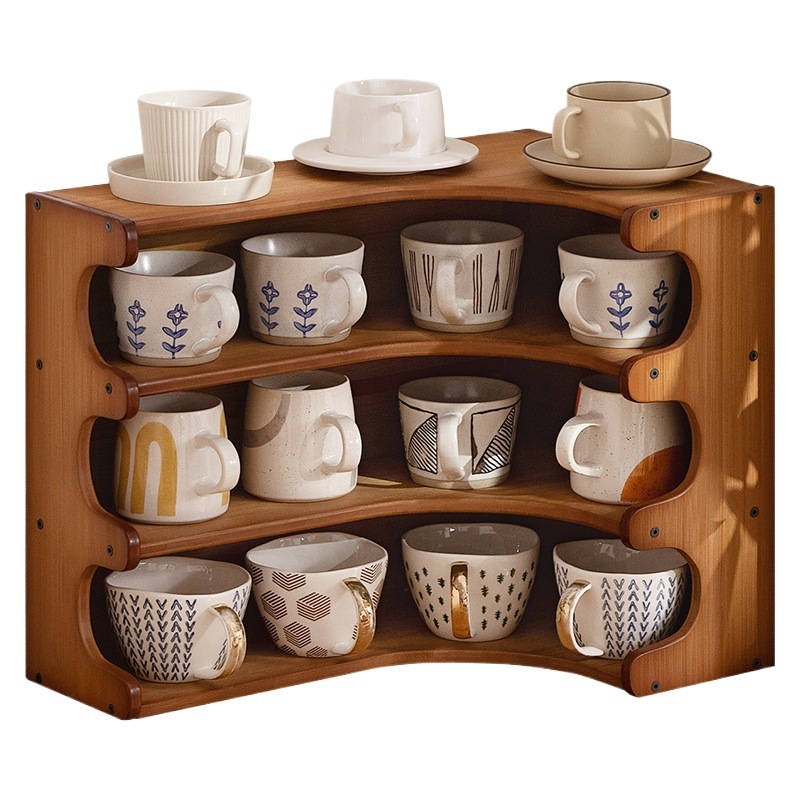 Органайзер за чаши и настолен рафт за съхранение — многослоен държач за чаши, органайзер за чайни прибори, модел 985, Универсален стил, номер на продукт F99S68SJM89J6T