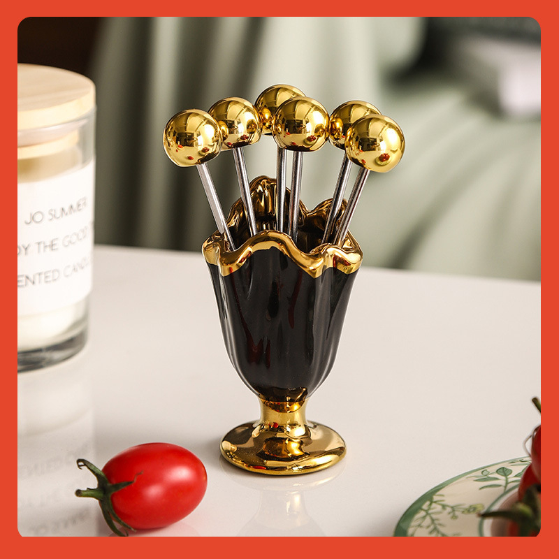 Set de furculițe pentru fructe din oțel inoxidabil – stil proaspăt și drăguț pentru copii, personalizare disponibilă