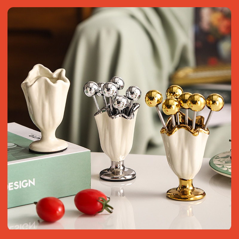 Set de furculițe pentru fructe din oțel inoxidabil – stil proaspăt și drăguț pentru copii, personalizare disponibilă