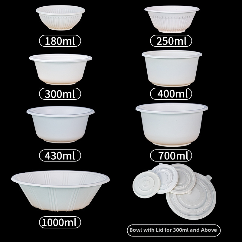 First Green biologicky rozložiteľná jednorazová misa z kukuričného škrobu, okrúhleho tvaru, hrúbka 0,5 mm, 500 kusov na kartón