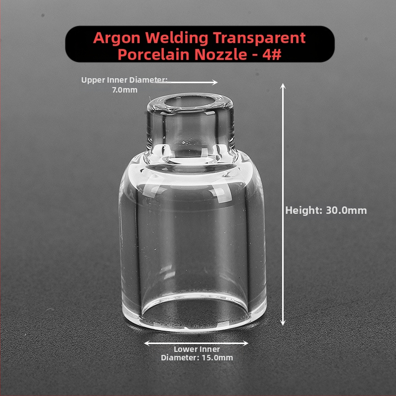 Príslušenstvo k argónovej oblúčovej zváračke WP-17/18/26 — priehľadná ochranná krytka a porcelánová tryska