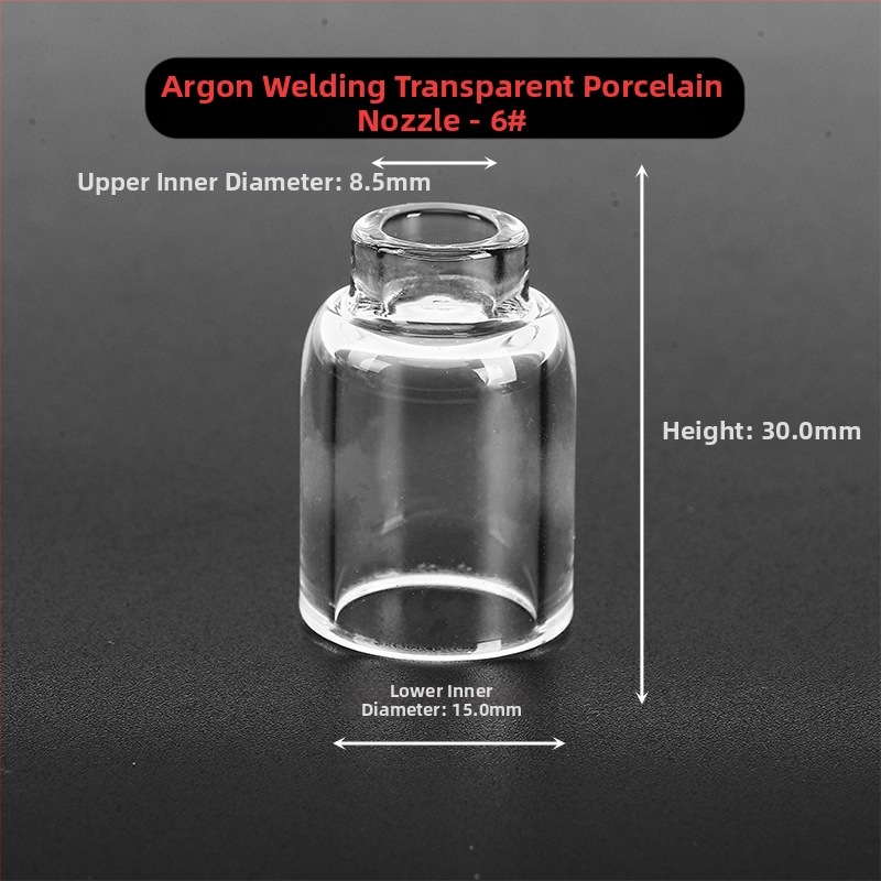 Príslušenstvo k argónovej oblúčovej zváračke WP-17/18/26 — priehľadná ochranná krytka a porcelánová tryska