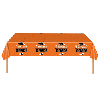 Față de masă din plastic, cu temă de absolvire și design cu căciulă academică, pentru petreceri de ziua de naștere