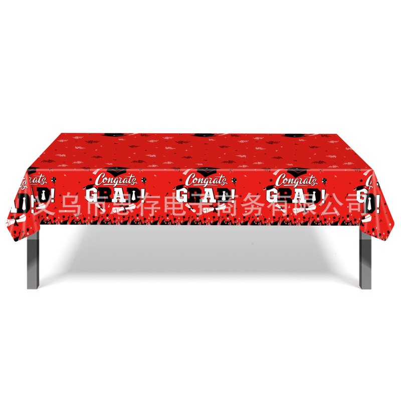 Față de masă din plastic, cu temă de absolvire și design cu căciulă academică, pentru petreceri de ziua de naștere