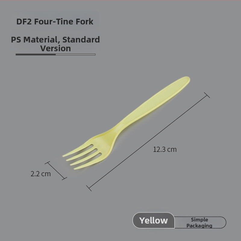 Jednokratna vilica za voće i deserte, jednostavan stil, materijal PS, 100 komada u paketu, mikrovalna pećnica nije dostupna, nebiodegradibilna
