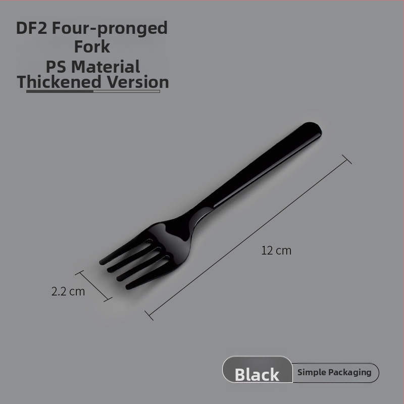 Jednokratna vilica za voće i deserte, jednostavan stil, materijal PS, 100 komada u paketu, mikrovalna pećnica nije dostupna, nebiodegradibilna